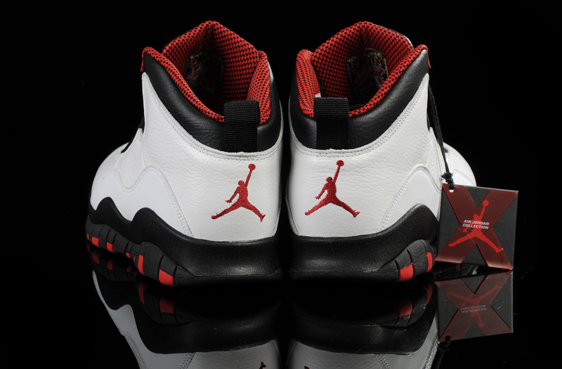 Air Jordan 10 Mens Shoes Black/White/Red Online